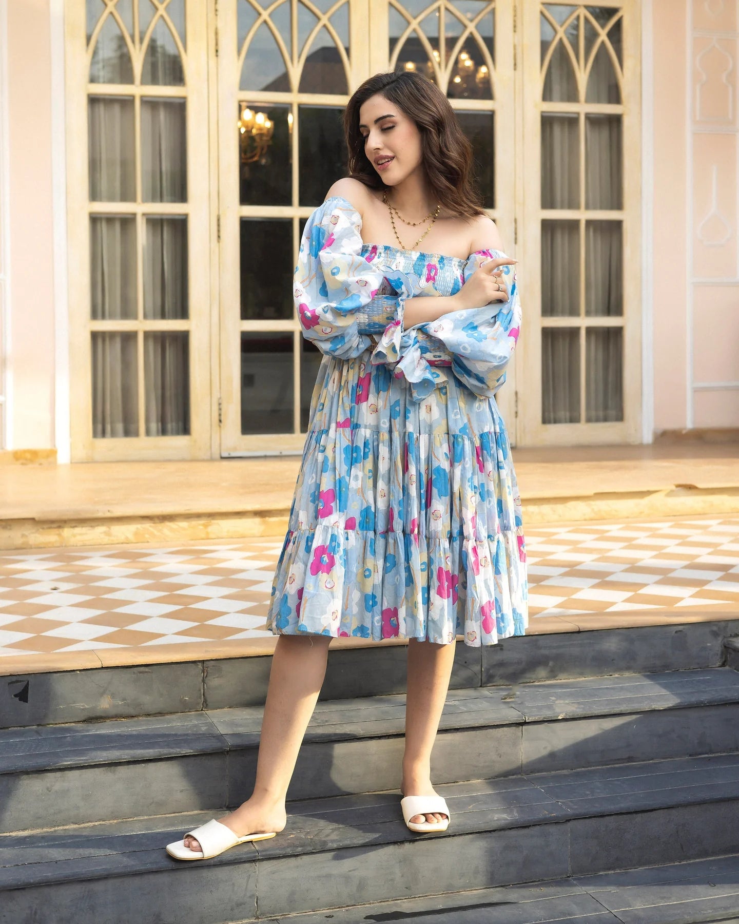 Stylish Smocked Cotton Dress with Delicate Detailing, Relaxed Yet Polished Look, and Modern Versatility for Seasonal Wardrobes