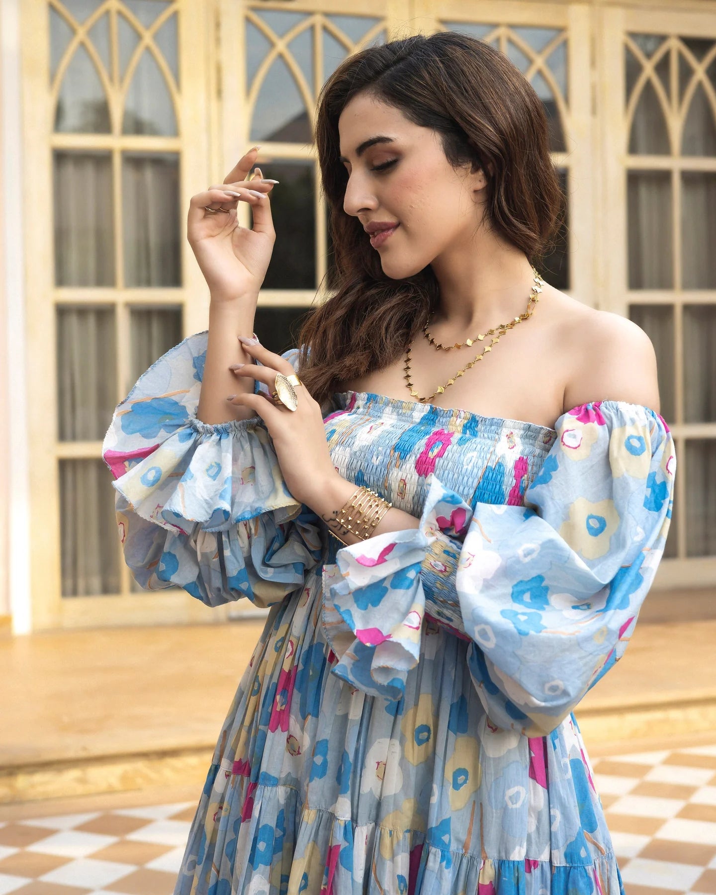 Stylish Smocked Cotton Dress with Delicate Detailing, Relaxed Yet Polished Look, and Modern Versatility for Seasonal Wardrobes