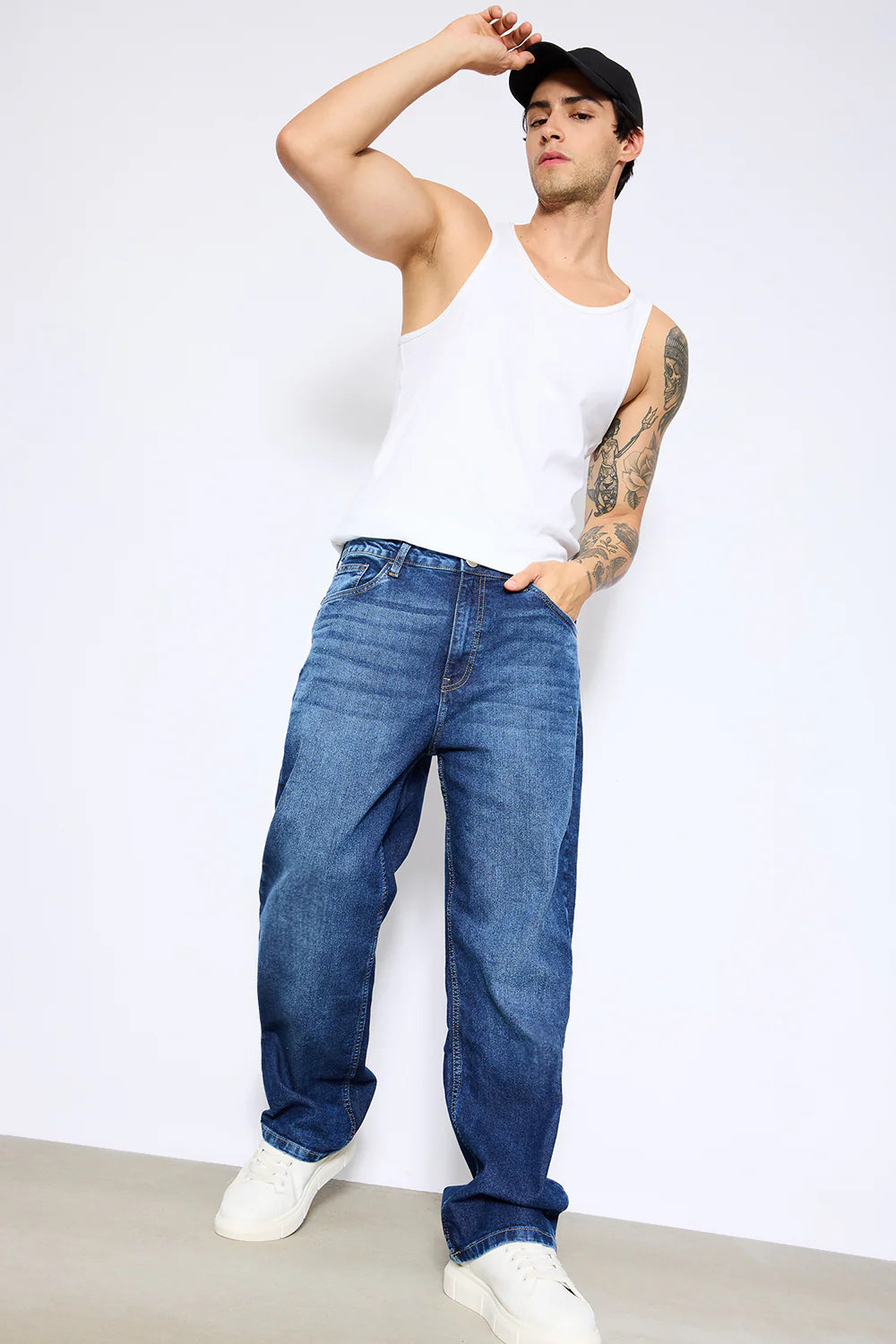 Trendy Blue Straight Everyday Jeans for Men
