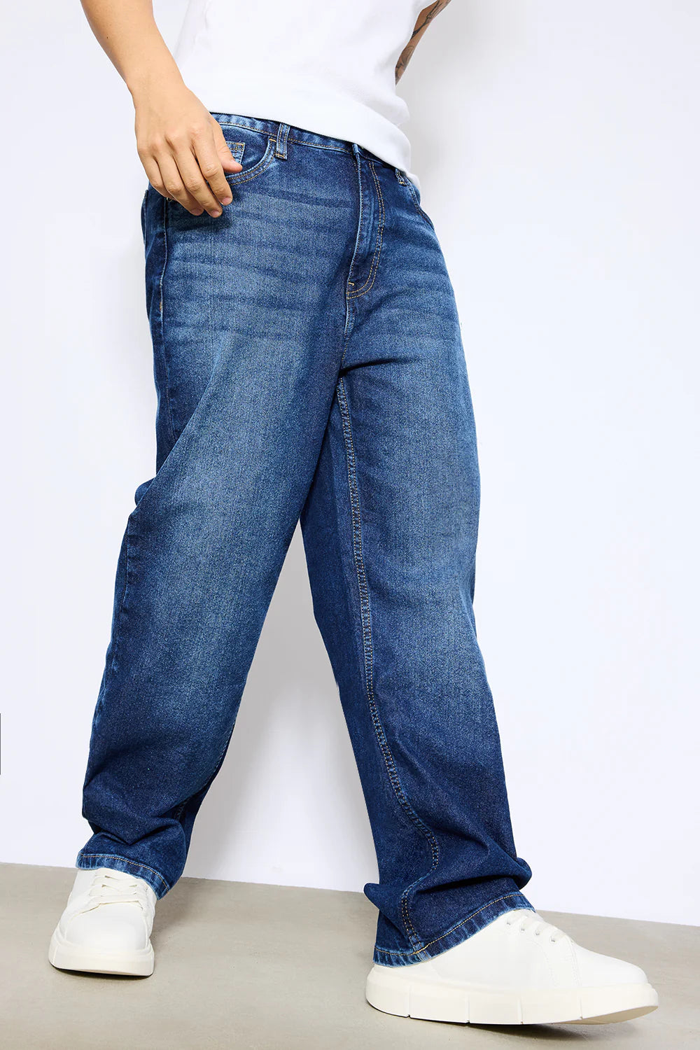 Trendy Blue Straight Everyday Jeans for Men