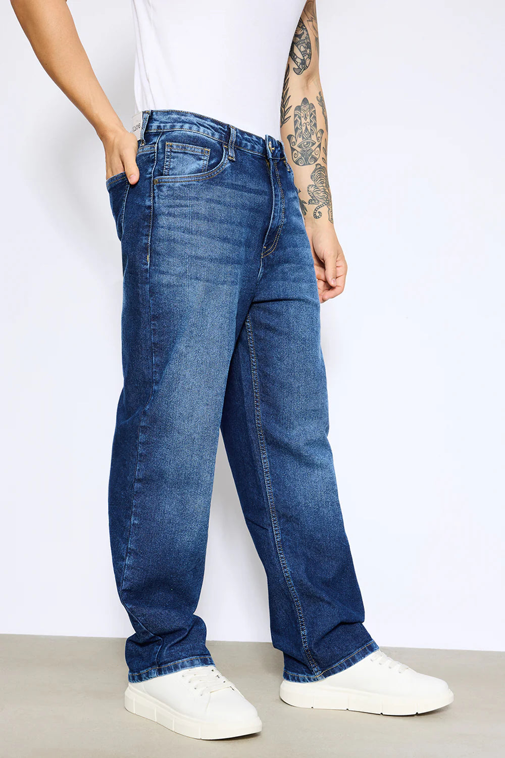Trendy Blue Straight Everyday Jeans for Men