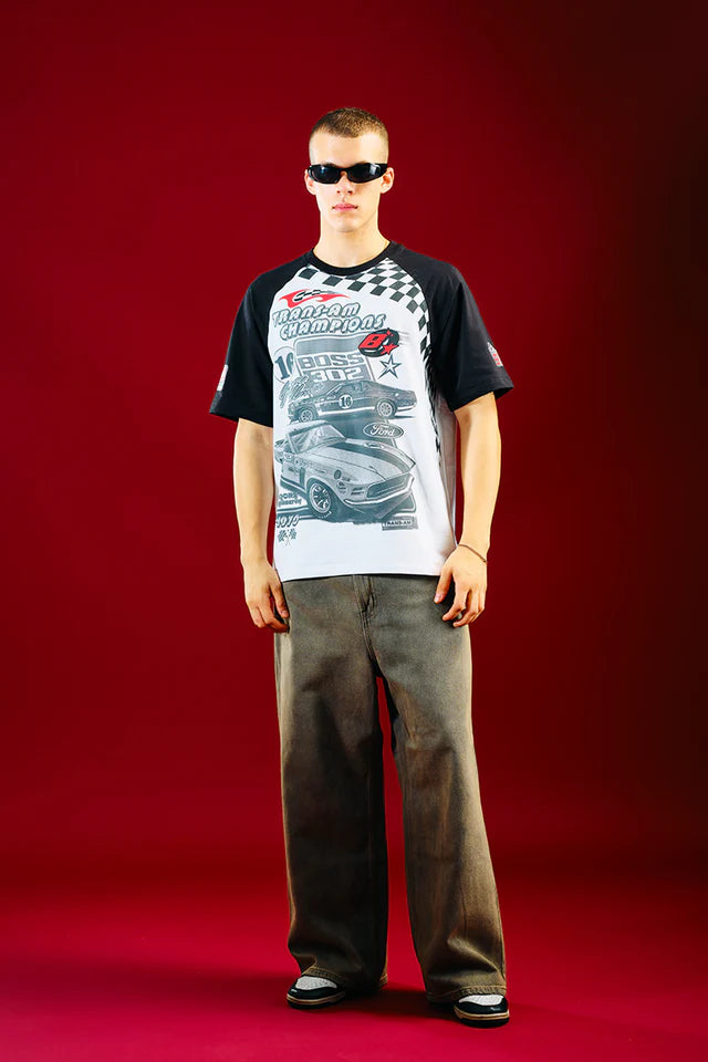 Men’s Casual 1970 Boss Oversized Streetwear T-shirt