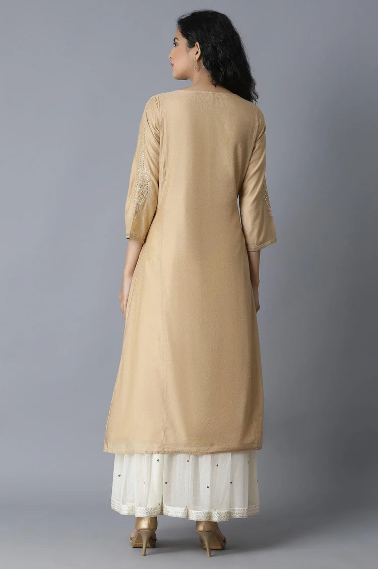 Traditional Chanderi Kurta and Sharara Set for Festive Wear