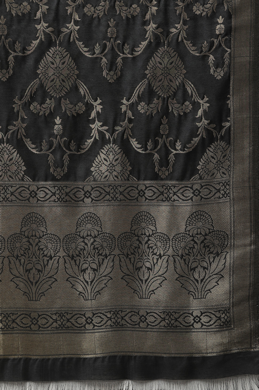 Graceful Black Zari Embellished Kurta, Pants, and Dupatta Ensemble with Refined Design, Comfortable Fit, and Timeless Appeal for Festive and Traditional Events