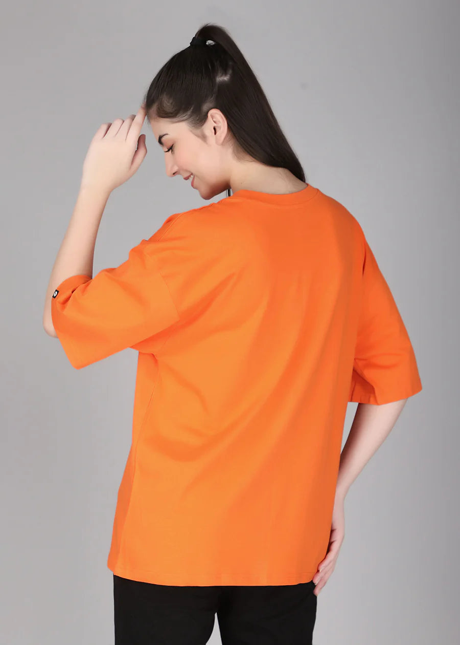Fashionable Women’s T-shirt with Loose Fit and Bold Printed Design