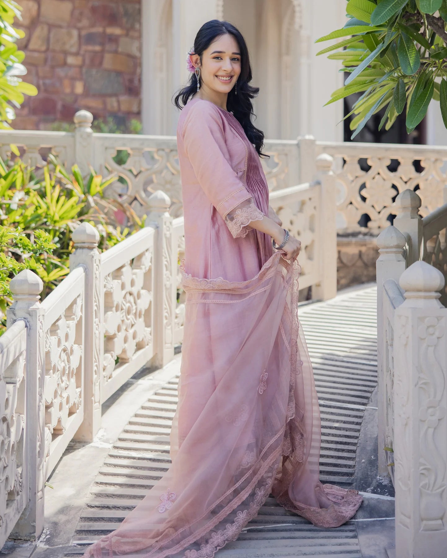 Designer Embroidered Chanderi Suit Set for Party and Celebrations