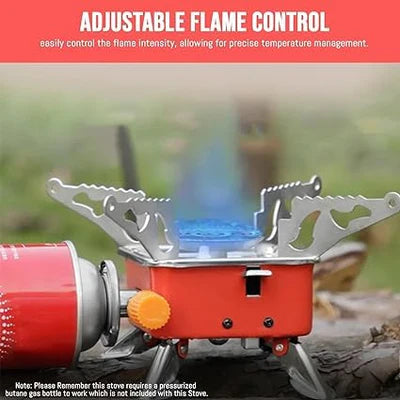 Lightweight Portable Butane Stove Foldable and Windproof for Outdoor Cooking, Camping, and Adventure Trips