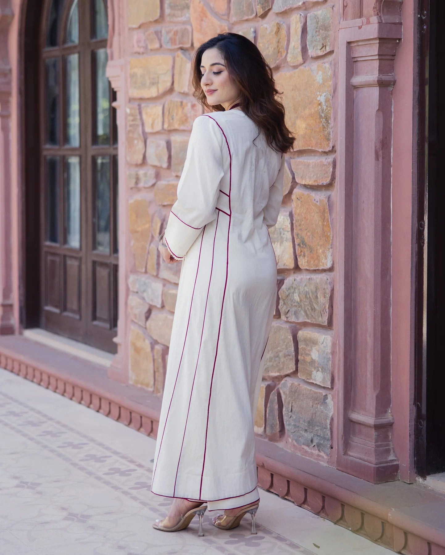 Sophisticated Off White Embroidered Cotton Kurta Set for Everyday and Occasions