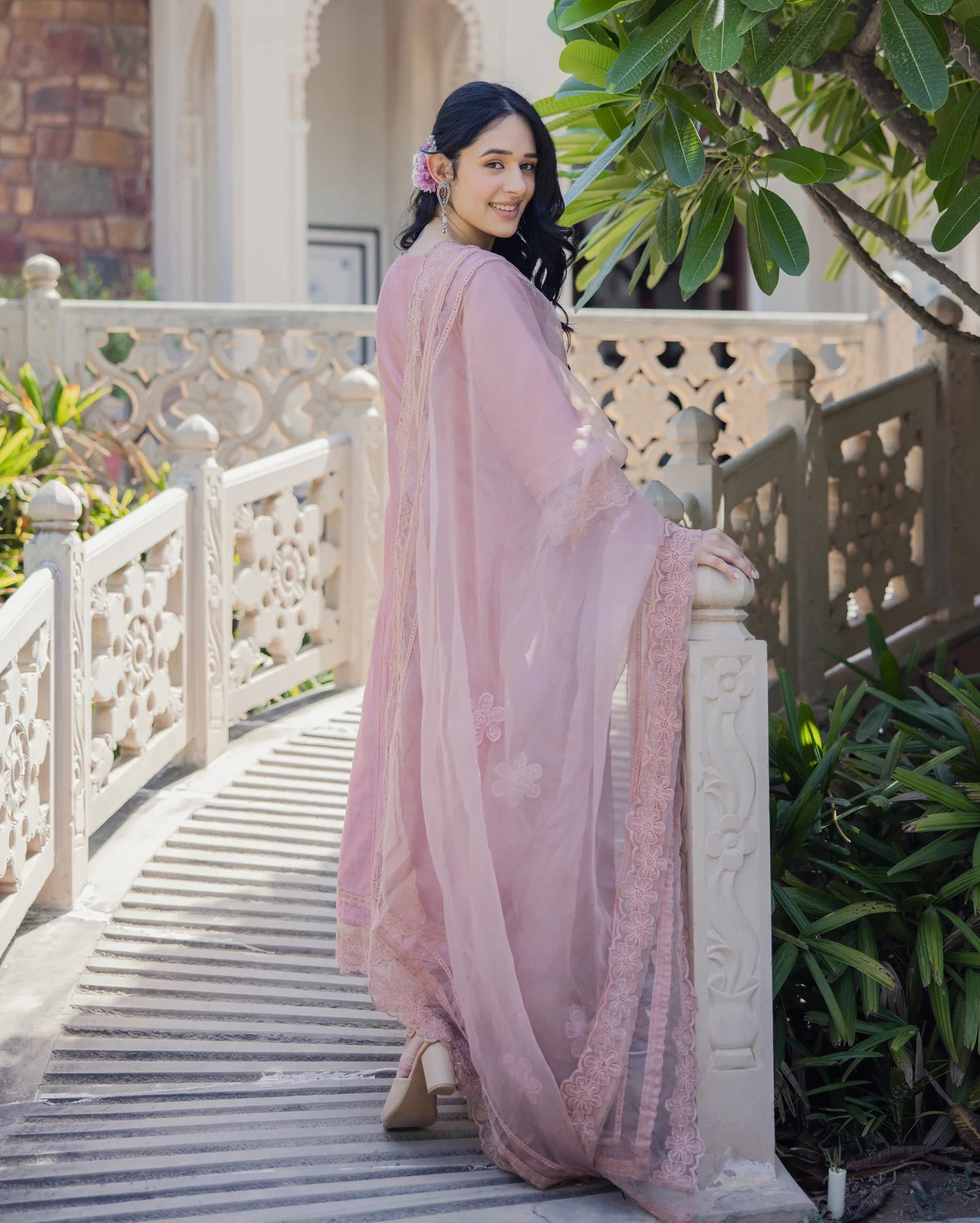 Designer Embroidered Chanderi Suit Set for Party and Celebrations