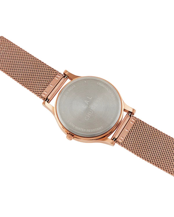 Modern Chevron Face Watch with Refined Stainless Steel Mesh Strap