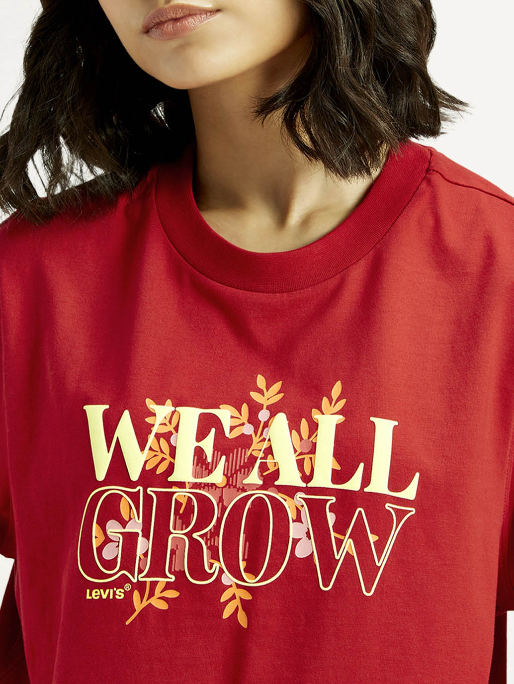 Vibrant Relaxed Fit T-shirt for Women with Typographic Design