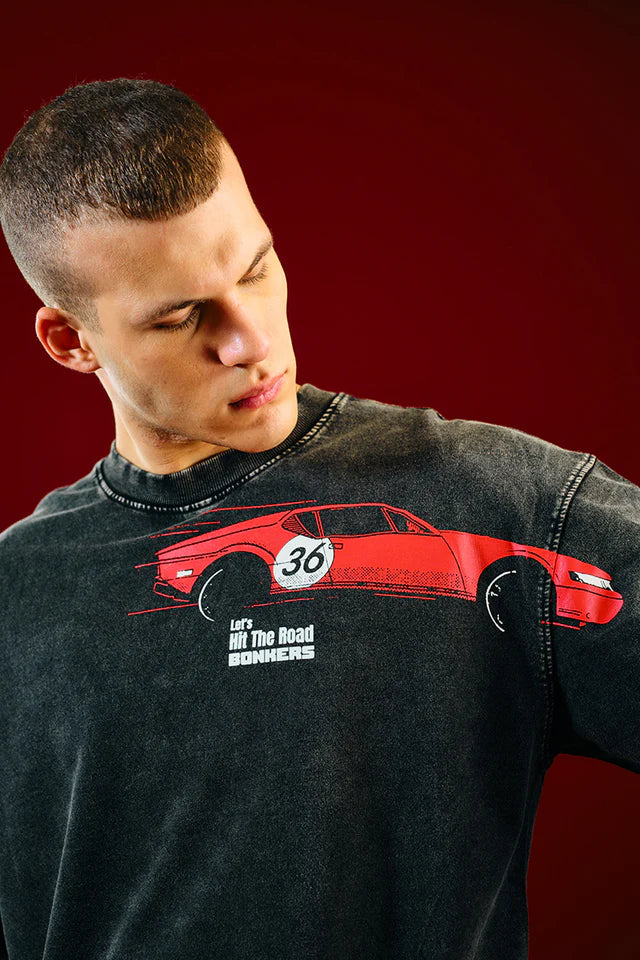 Trendy Asphalt Legend Oversized Loose Fit Tee for Everyday Wear
