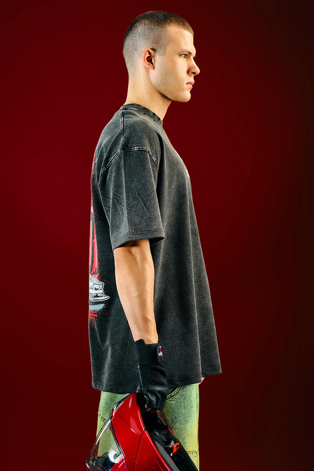 Trendy Asphalt Legend Oversized Loose Fit Tee for Everyday Wear