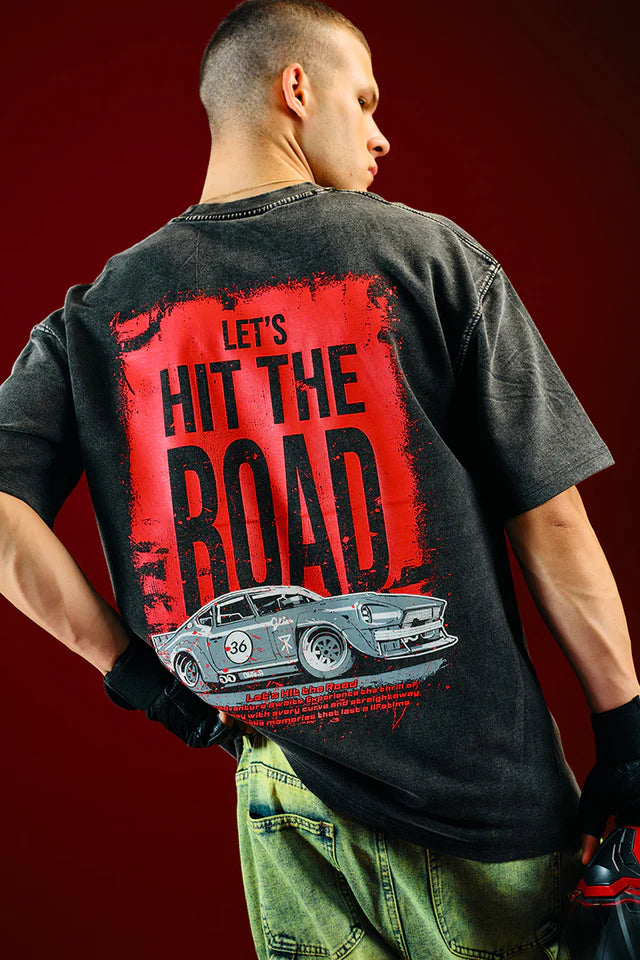 Trendy Asphalt Legend Oversized Loose Fit Tee for Everyday Wear