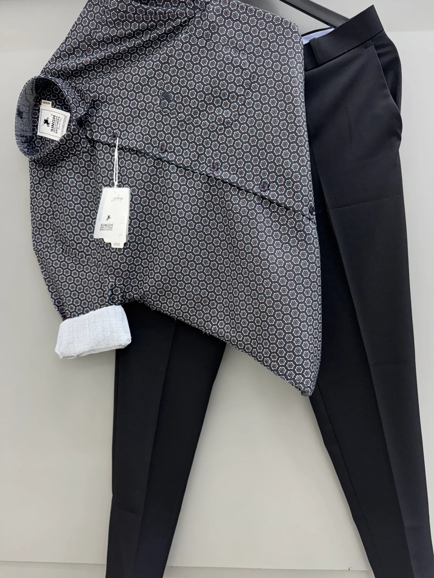 Printed Casual Shirt with Matching Pants for Men