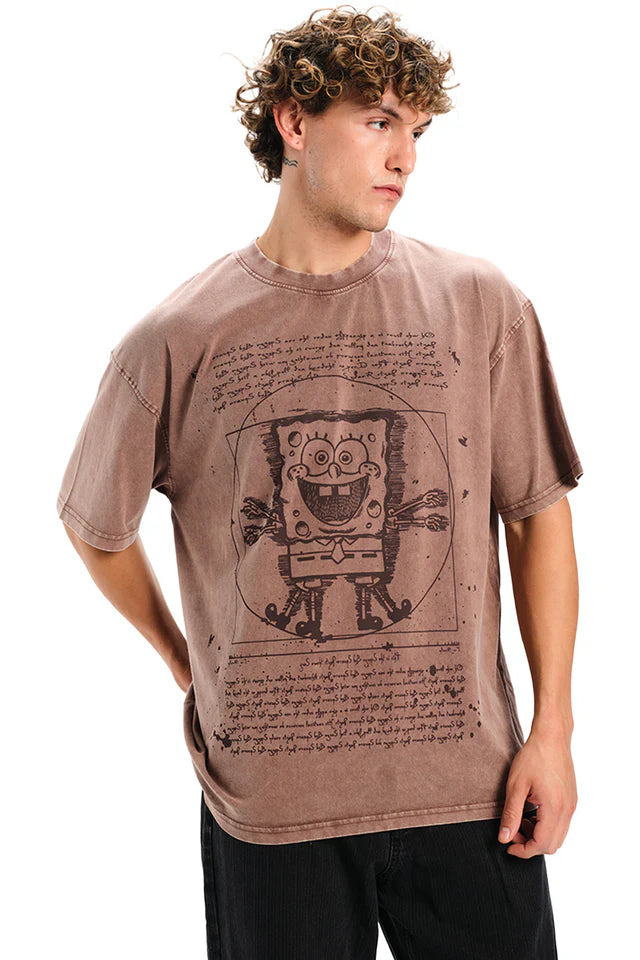 Dusty Brown SpongeBob T-shirt For Men