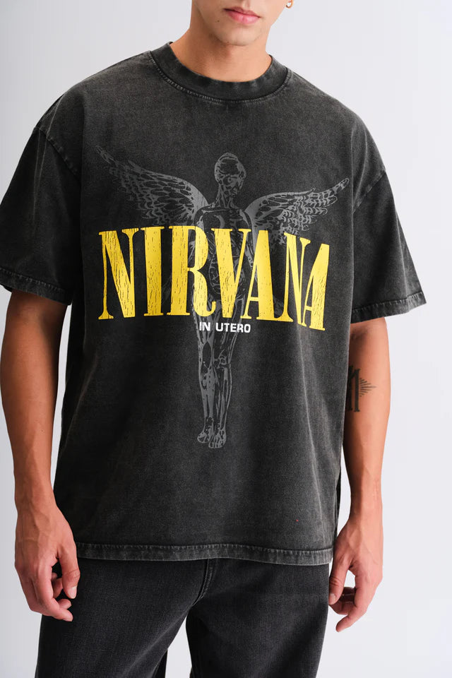 Men’s Black Nirvana Oversized Casual T-shirt