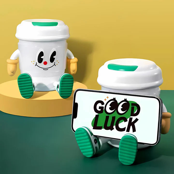 LED Coffee Night Light with Integrated Speaker and Phone Stand Perfect for Home or Office