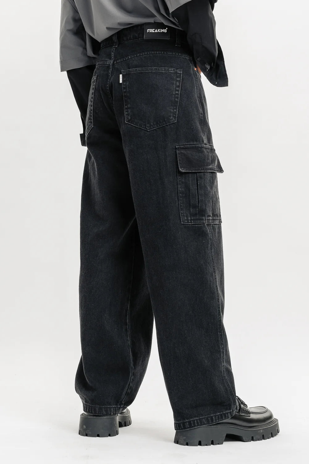 Classic Coal Cut Men’s Baggy Straight Cargo Fit Jeans