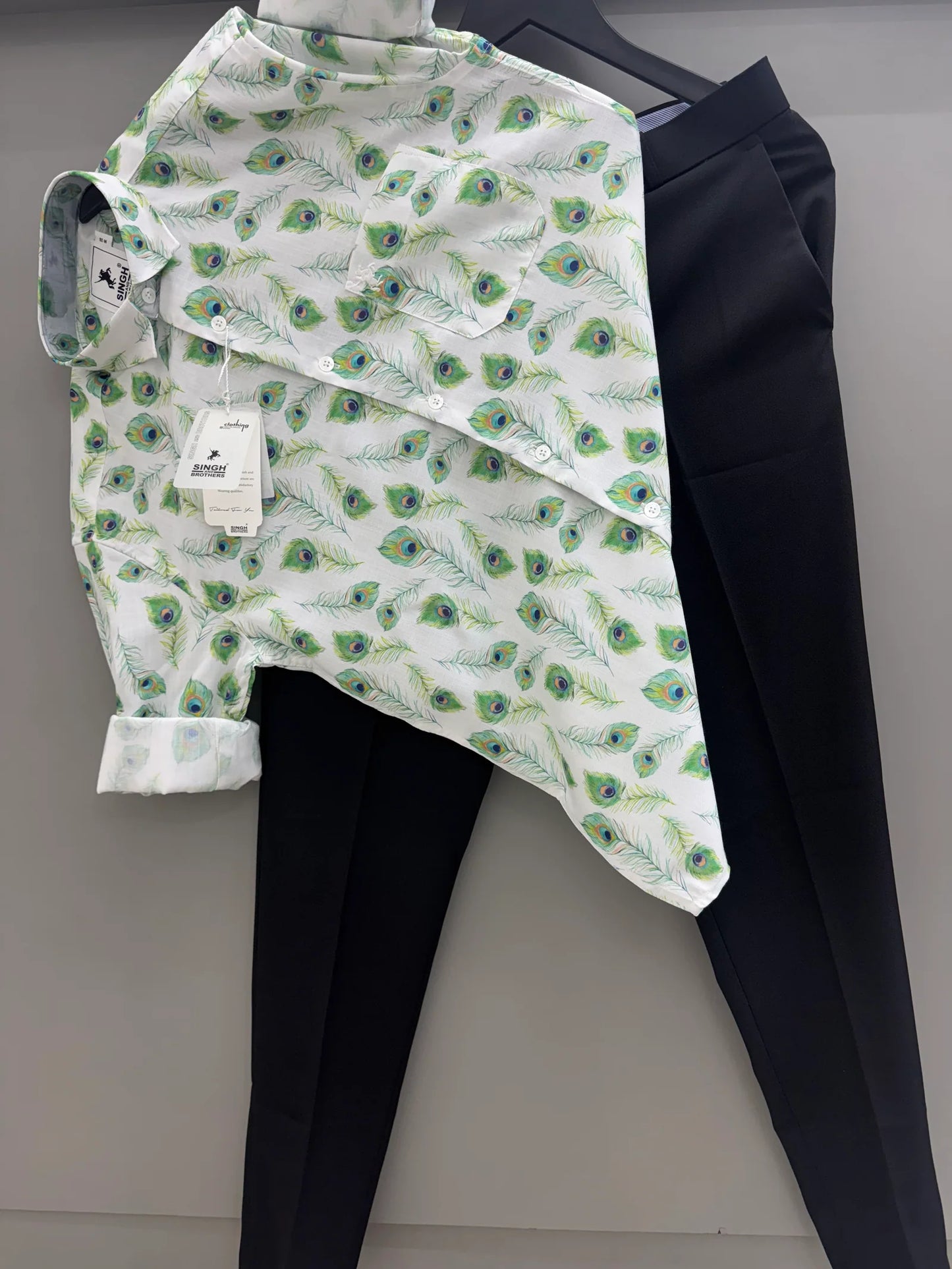 Men’s Fashionable Printed Shirt with Pant