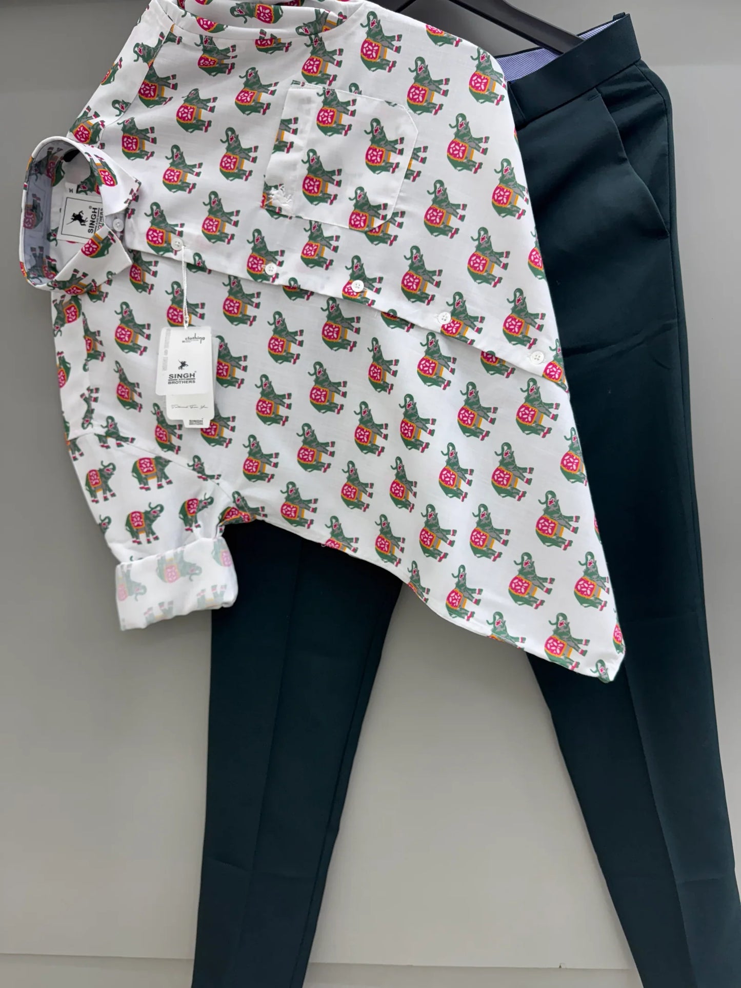 Men’s Printed Shirt with Pant Combo