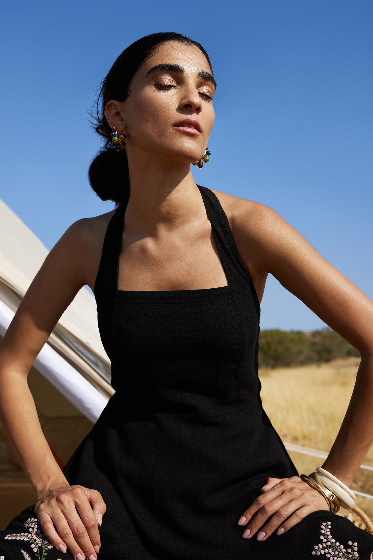 Graceful Floria Embroidered Dress with Timeless Embroidery, Sleek Finish, and Versatile Styling Options for Parties, Brunches, and Seasonal Outfits