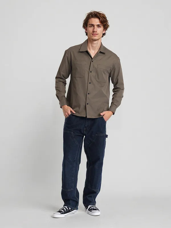 Men Green Solid Oversized Fit Casual Shirt