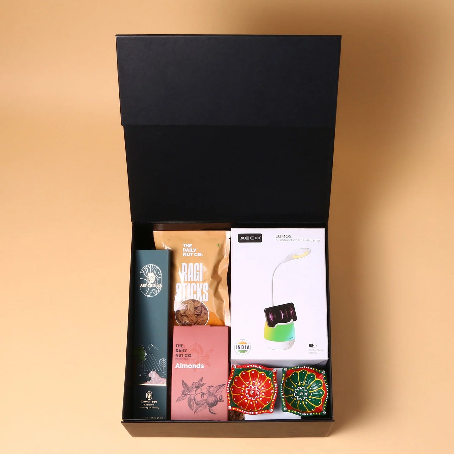 Complete Glow and Nourish Gift Box with Multifunctional LED Therapy Device and Relaxation Gadgets