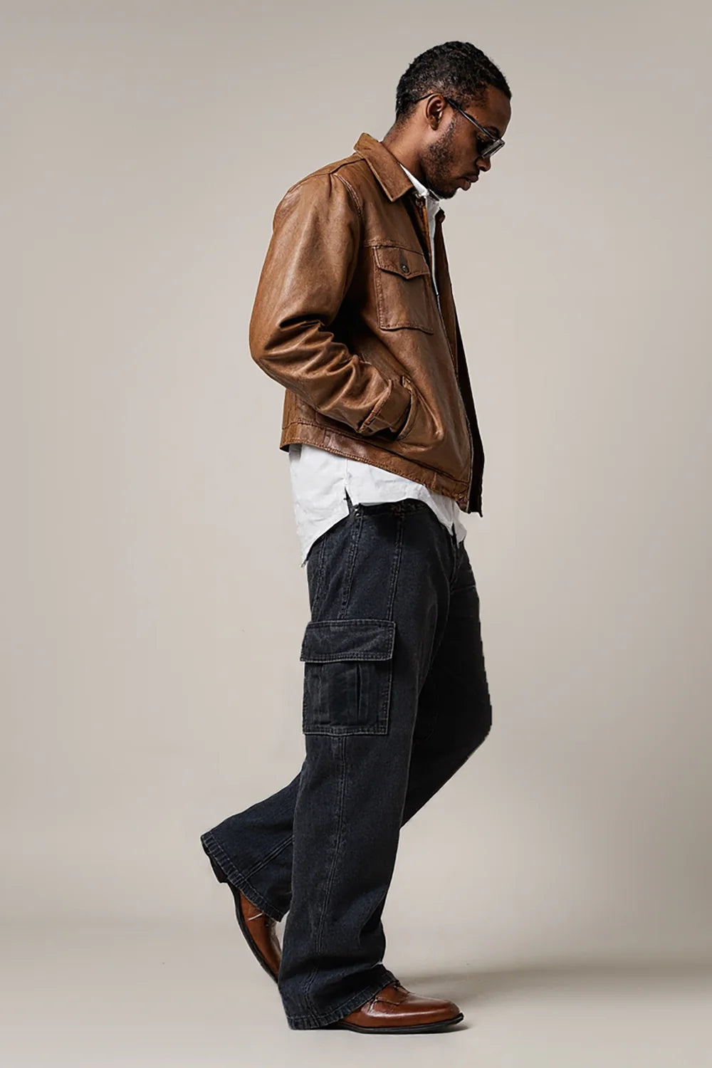 Classic Coal Cut Men’s Baggy Straight Cargo Fit Jeans
