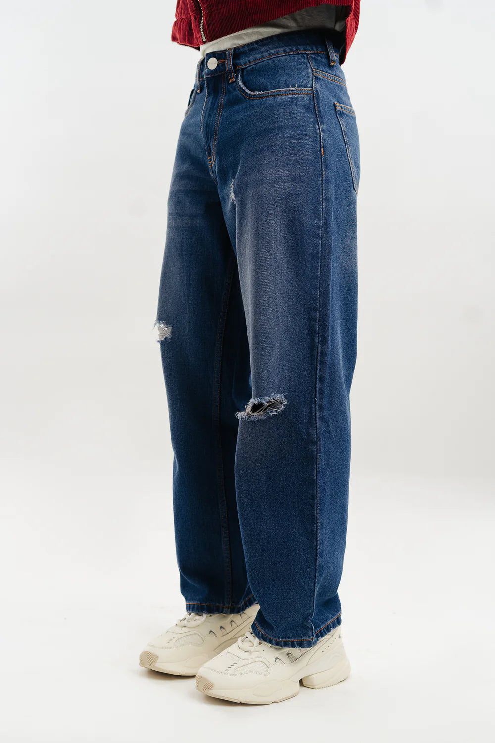Sapphire Blue Straight Leg Jeans for Men