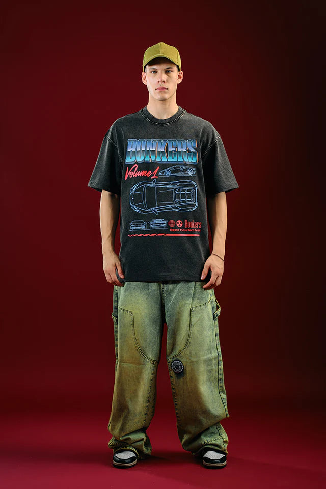 Trendy Synthwave Oversized Loose Fit Tee for Everyday Wear
