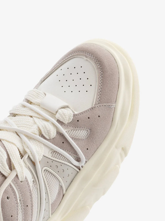 Beige & White Funky Unisex Clubwear Chunky Sneakers