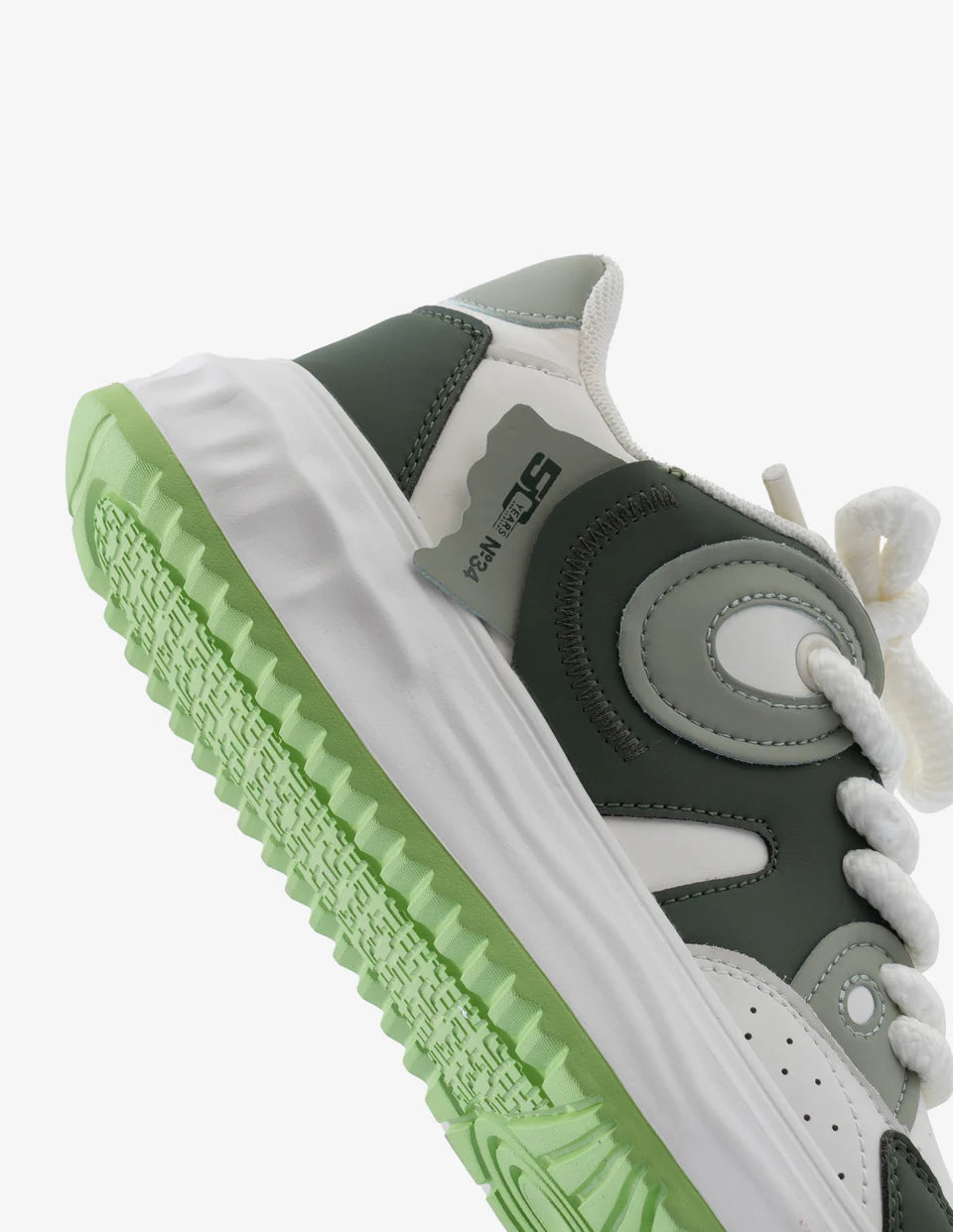 Women's Forest Green Low-Top Designer Sneakers