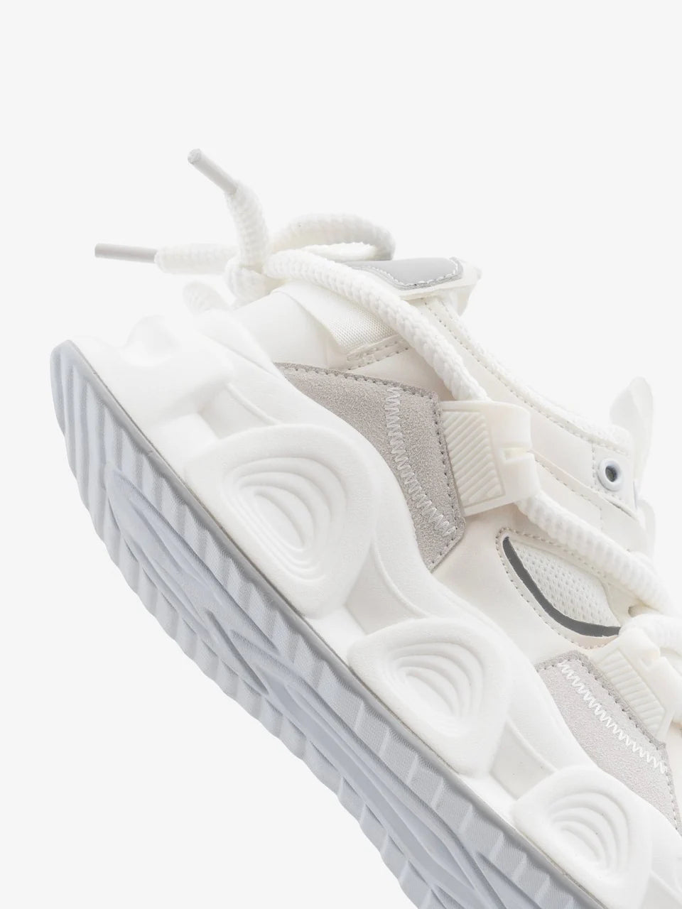 Leaf White High Heel Unisex Chunky Sole Sneakers