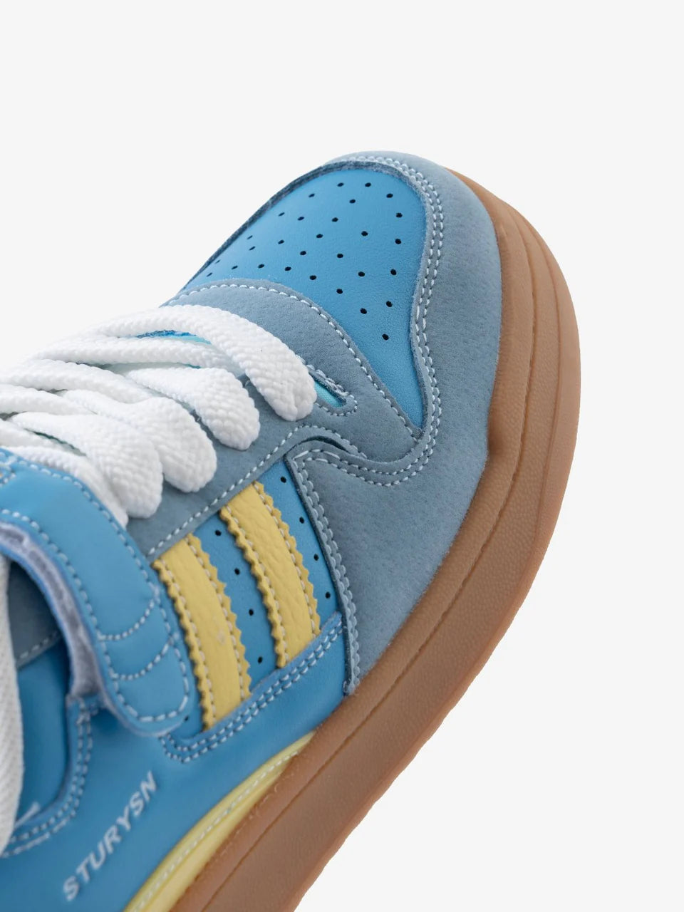 Blue-Yellow Street Style Flat Sole Sneakers