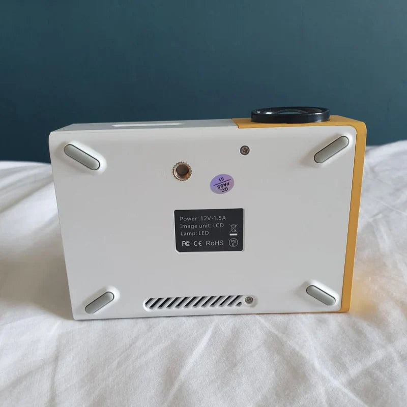 HDMI Mini Projector with Portable Build Adjustable Display and Remote Control for Home Theater and Travel