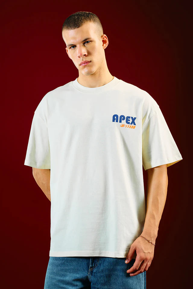 Men’s White Apex Beyond Oversized Casual T-shirt