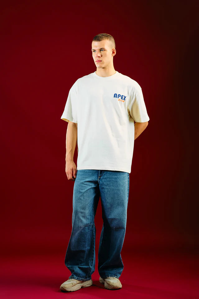Men’s White Apex Beyond Oversized Casual T-shirt