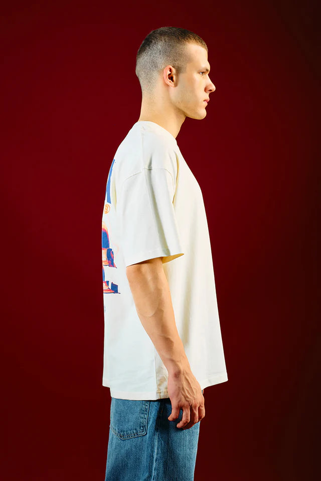 Men’s White Apex Beyond Oversized Casual T-shirt