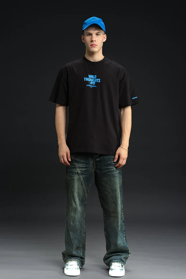 Wild Thoughts Oversized Graphic T-shirt for Men