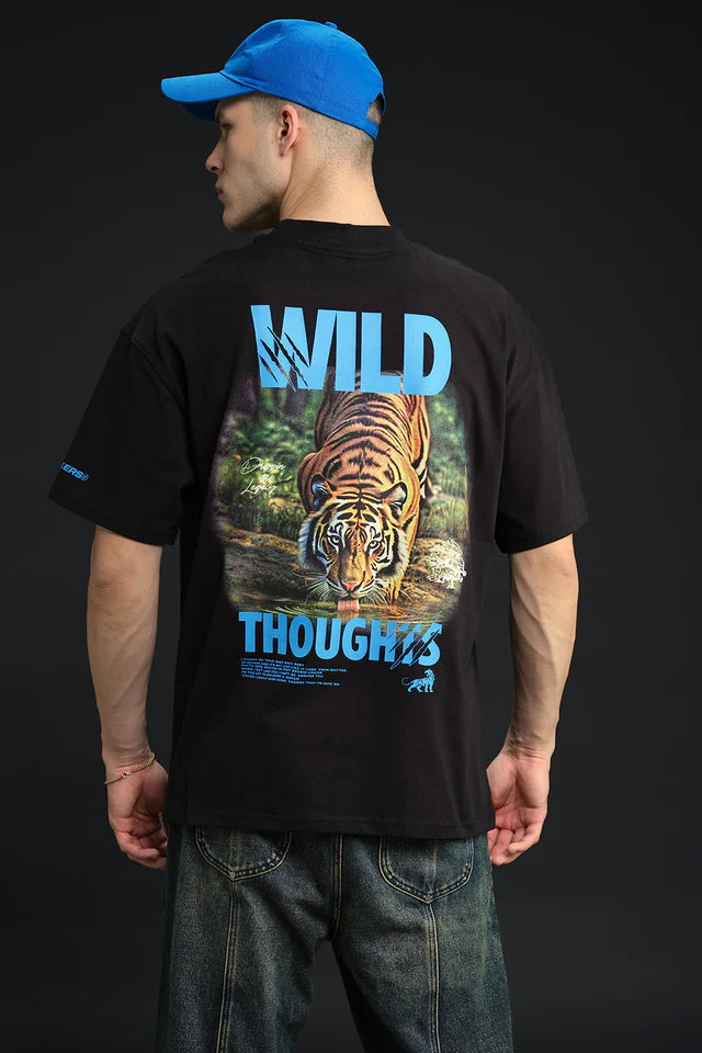 Wild Thoughts Oversized Graphic T-shirt for Men