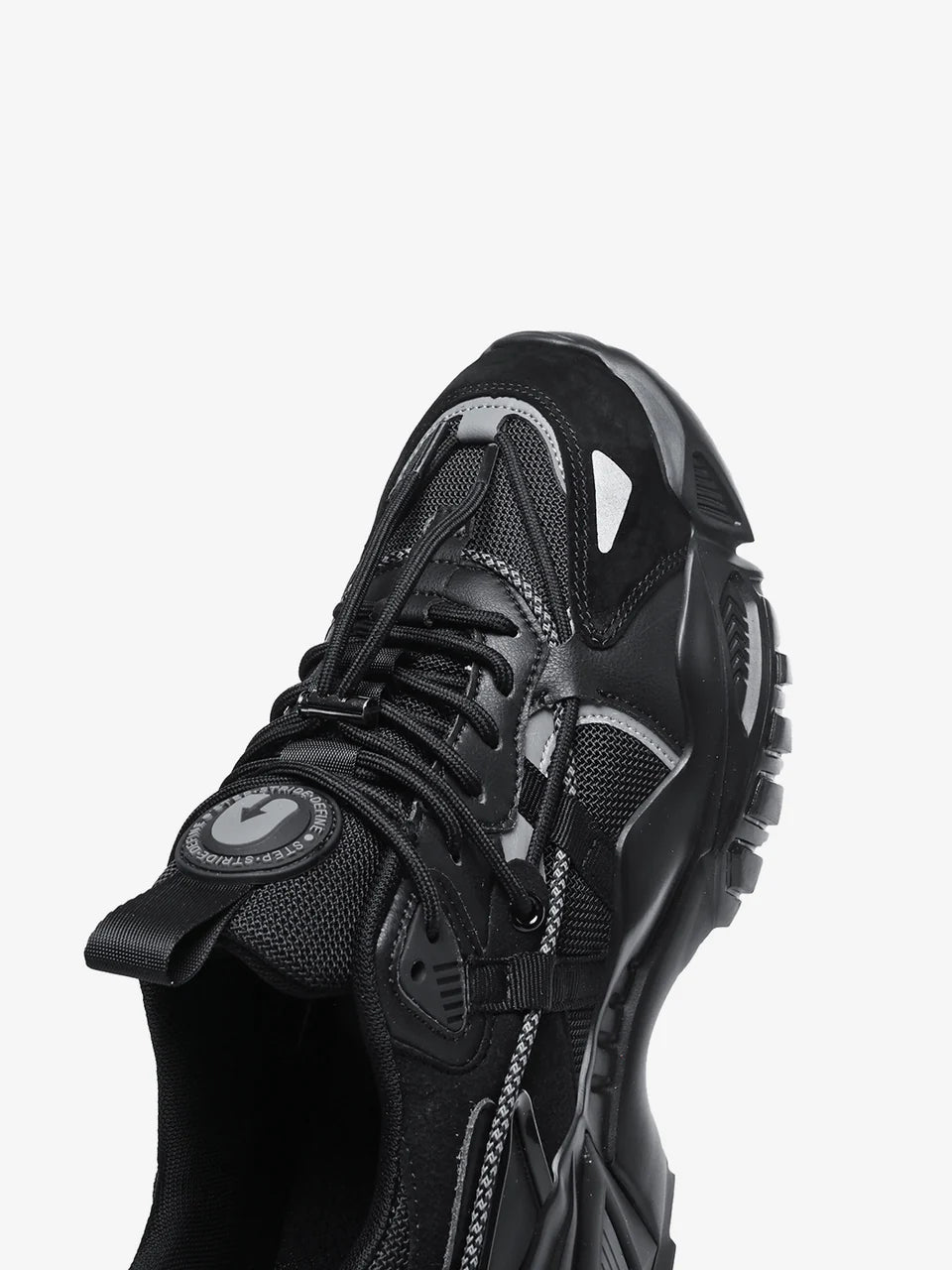 Black High Heel Funky Designer Low Top Sneakers