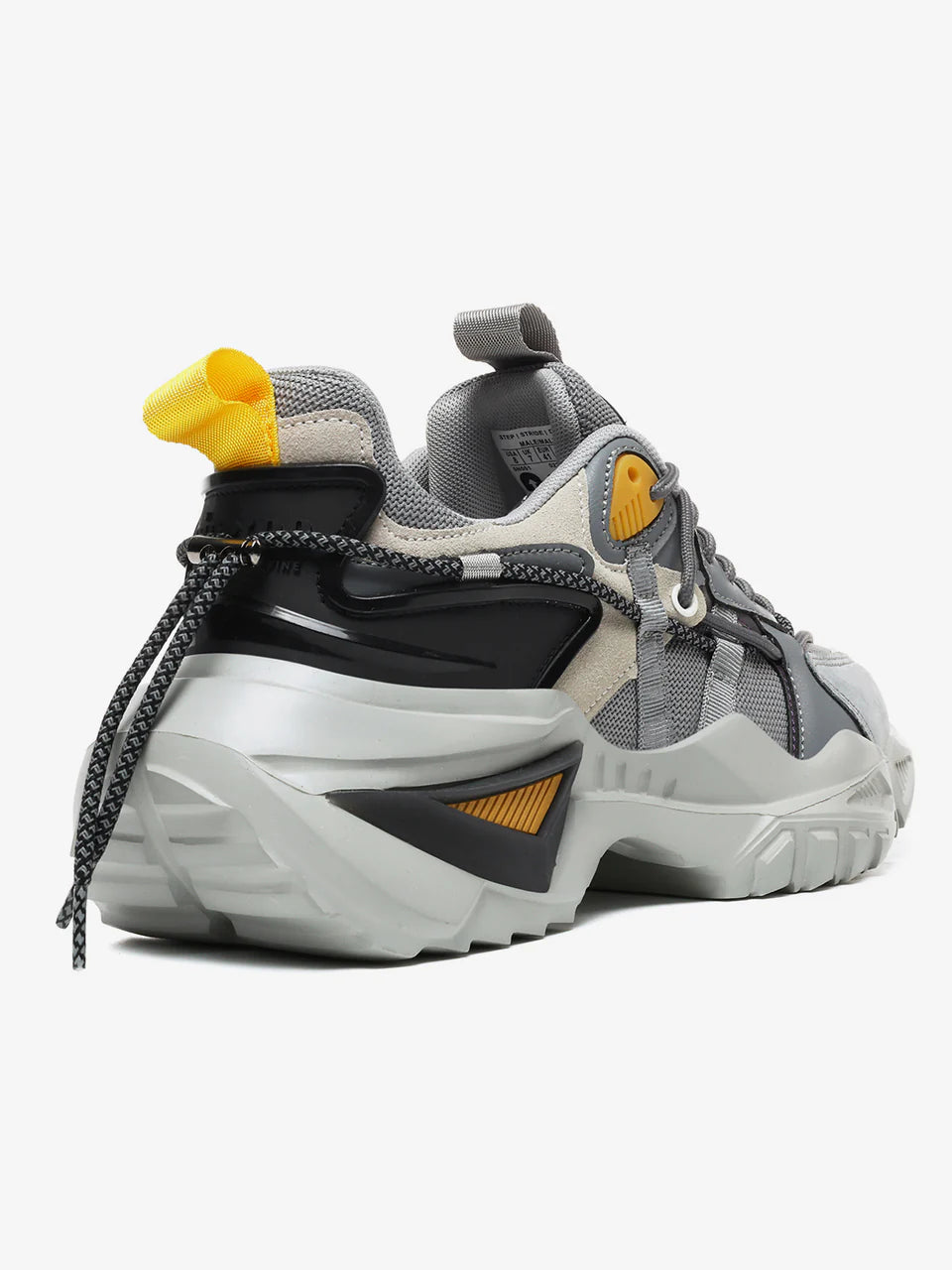 Stylish Grey Funky Designer Low Top Sneakers with High Heel