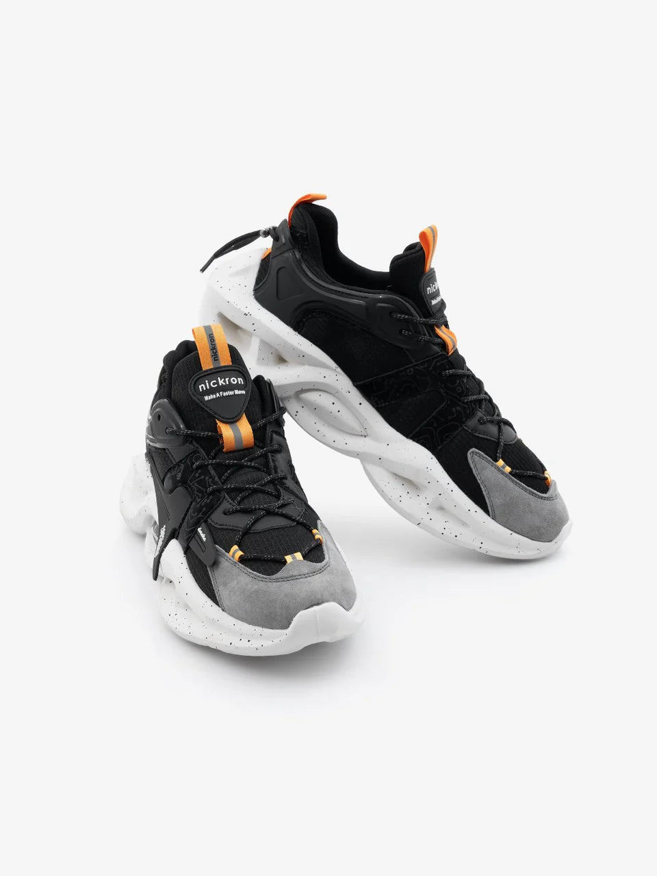 Black Chunky Sole Designer Premium Sneakers