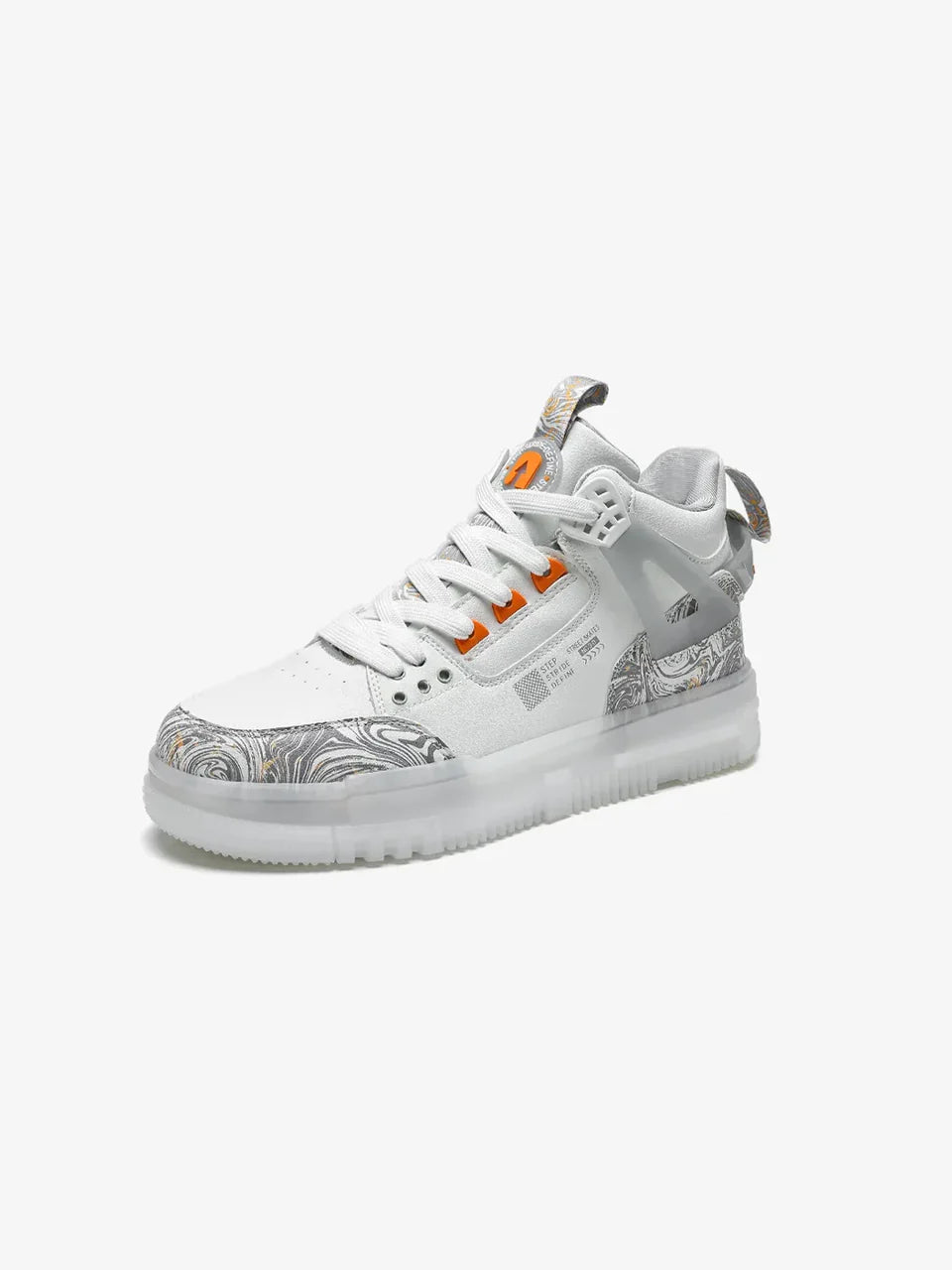 White Mid Top Premium Flat Sole Sneakers