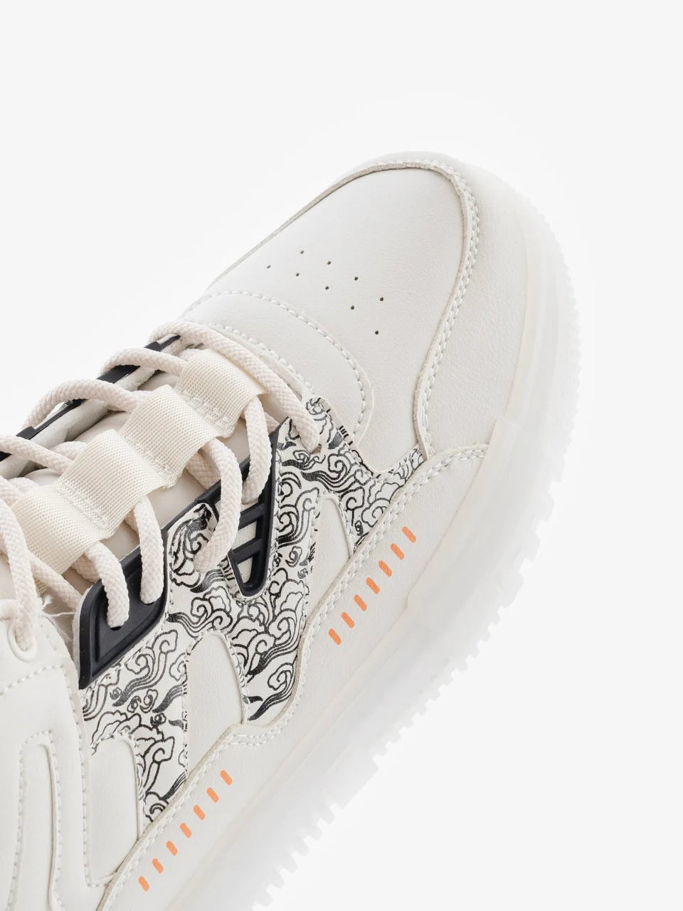 Beige Mid Top Premium Flat Sole Sneakers