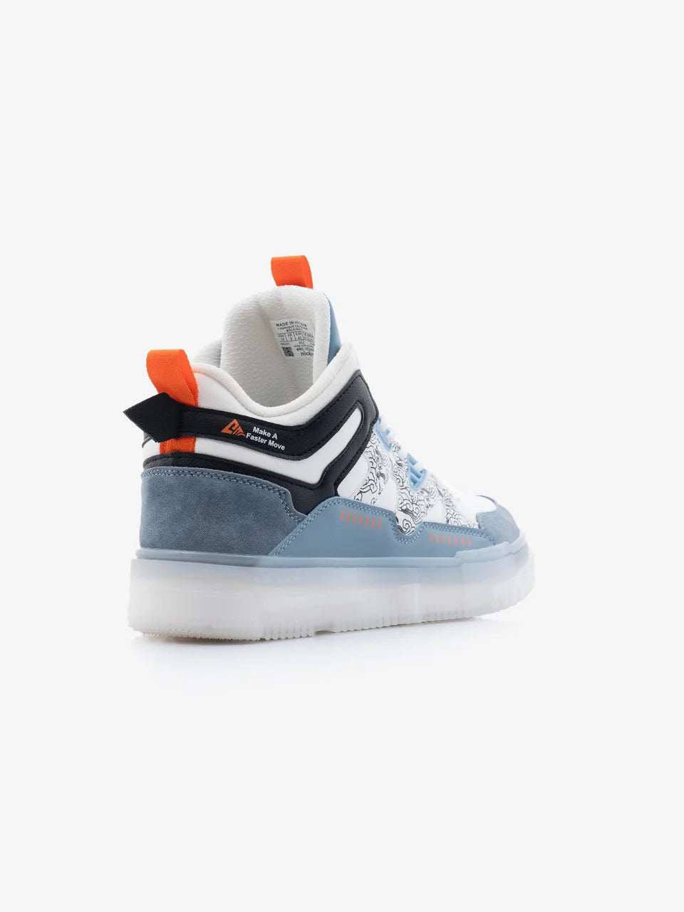 Blue Mid Top Premium Flat Sole Sneakers