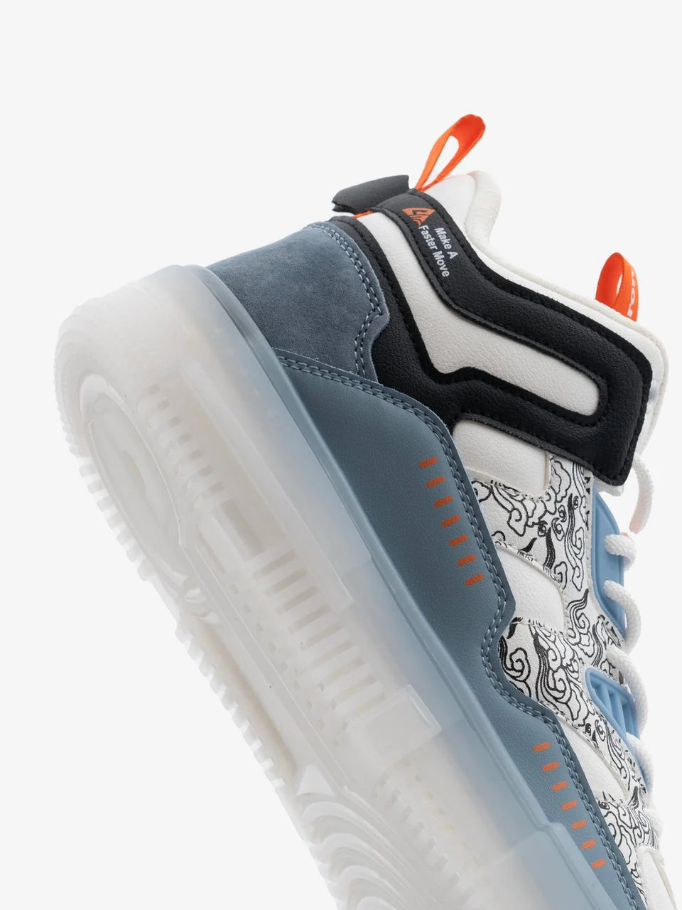 Blue Mid Top Premium Flat Sole Sneakers