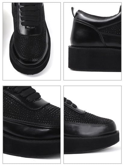 Women’s Fashionable Black Platform Sneakers