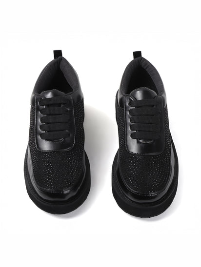 Women’s Fashionable Black Platform Sneakers